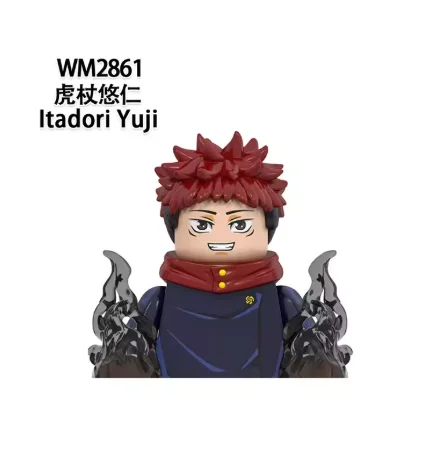 Anime WM6139 WM6140 WM6149 WM6201 Itadori Yuji Jujutsu Kaisen Set Mini Actionfigur Spielzeug Geburtstagsgeschenk Zubehör