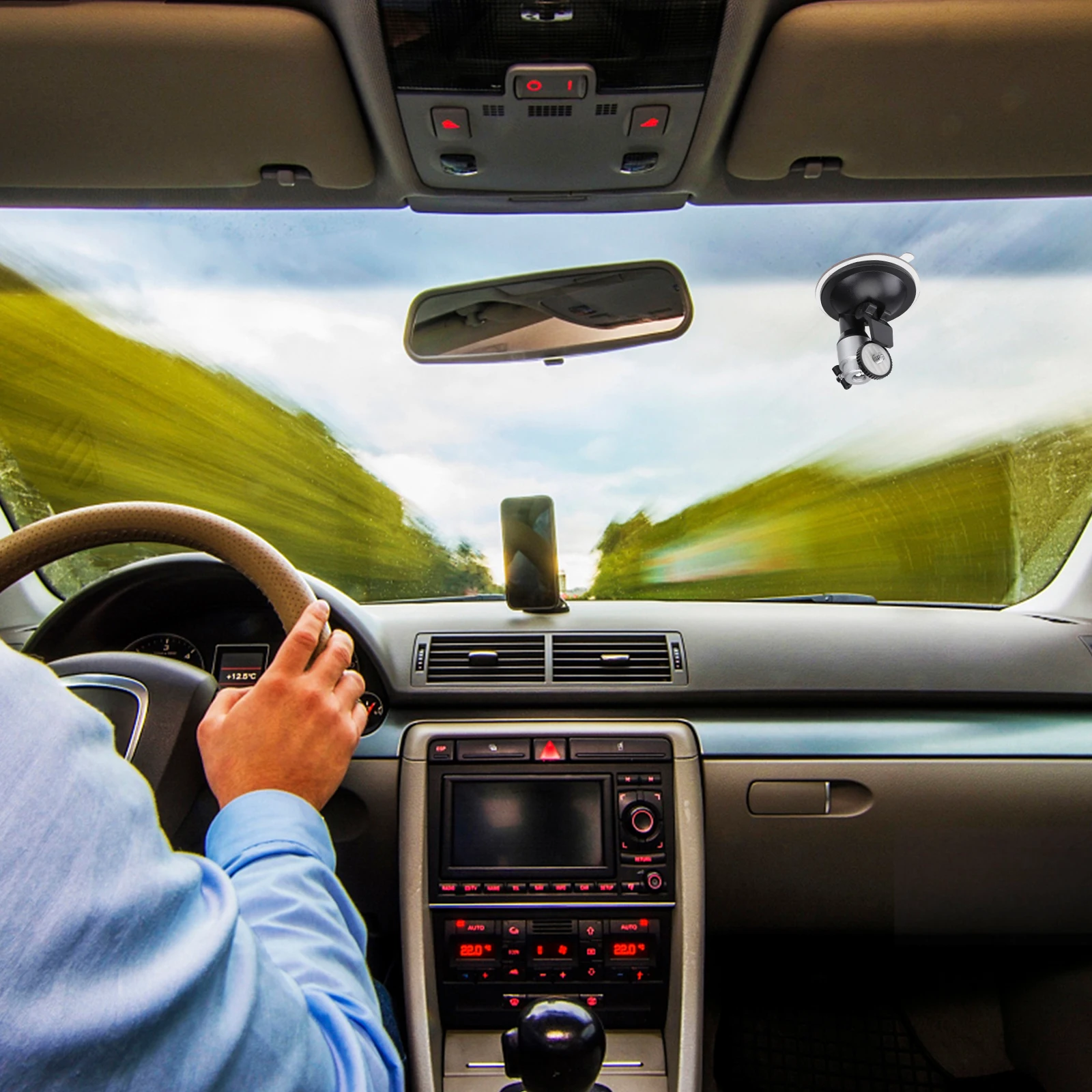 

360 Swivel Car Camera Suction Mount Tripod For Windshield Dashboard Universal Mini Camcorder Holder Stand With Tilt Action