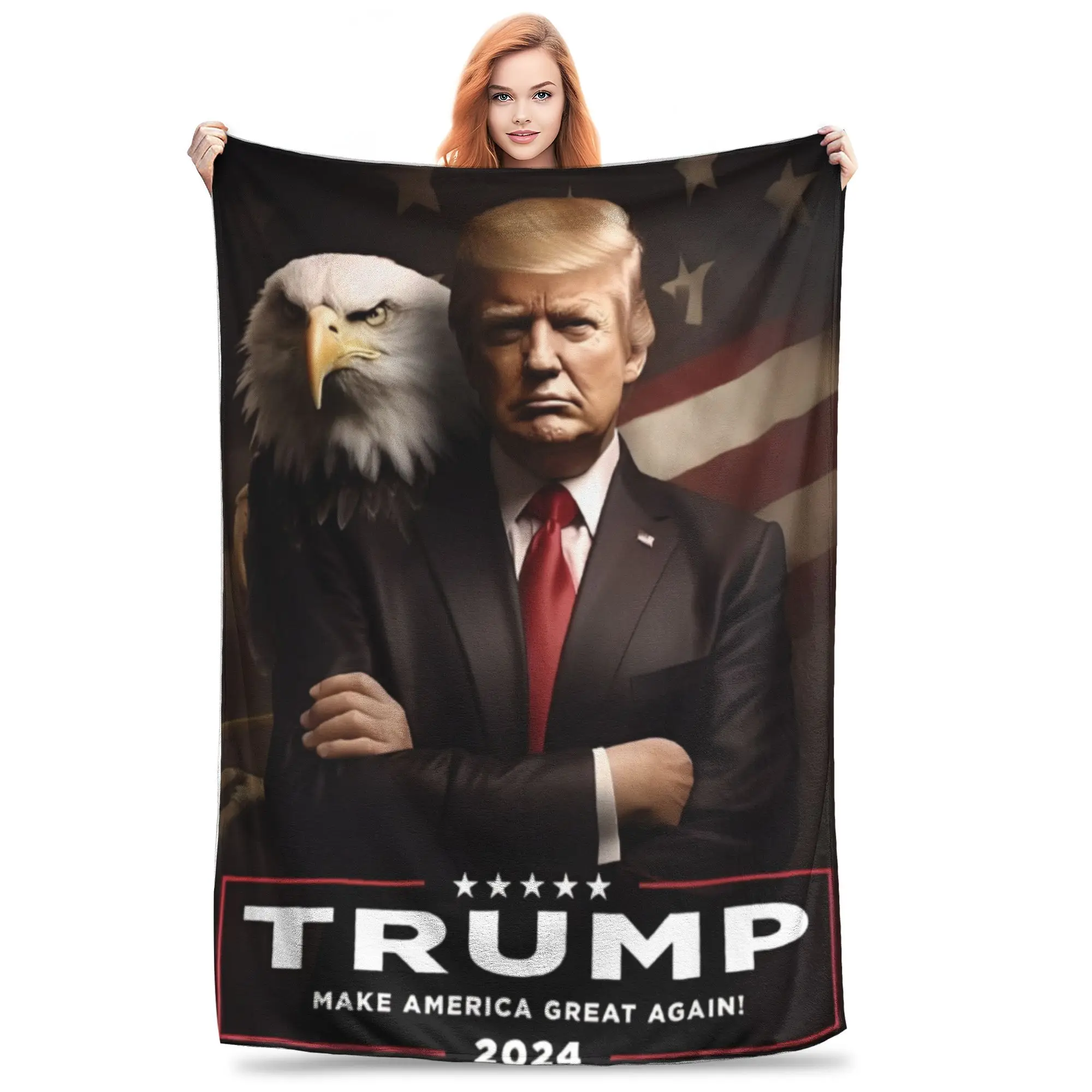 Trump Vance 2024 president election Blanket Flannel  Relax Ultra-Soft Throw Blankets for Bed Plush Thin Quilt