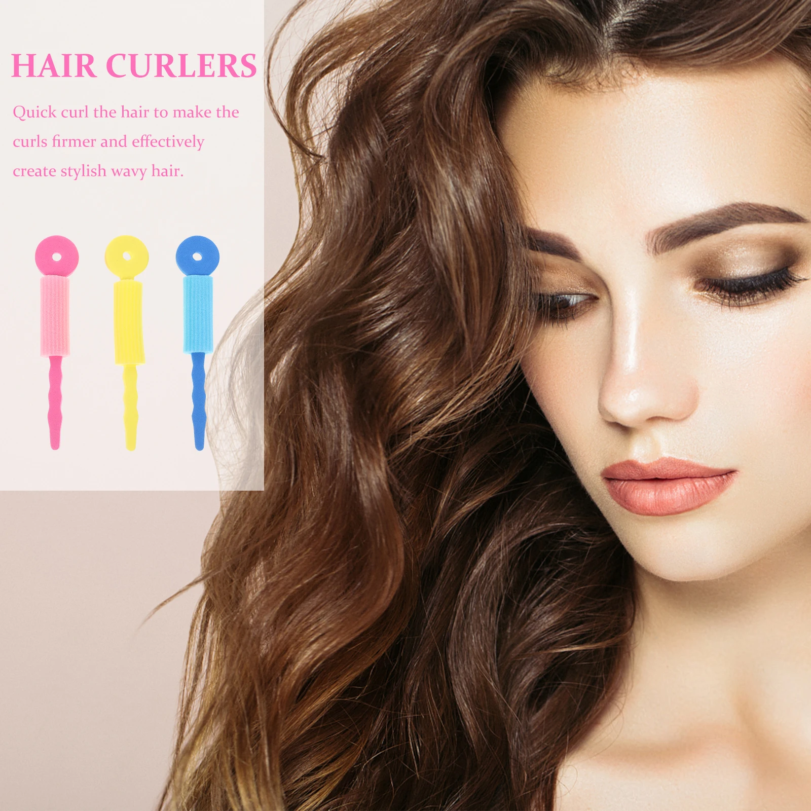 

9pcs Hair Curlers Foam Rollers Large Size Styling Tools Natural Sponges Wavy Easy Use Portable Lightweight No Damage Kids