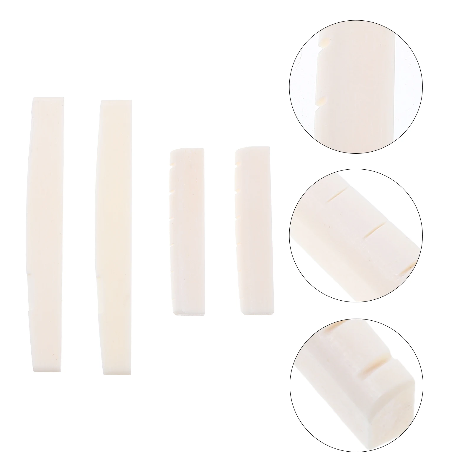 

2Sets Guitar Bridge Saddles Replacement Nuts Acoustic Folk Guitar Bridge Parts Accessories String Instrument Parts