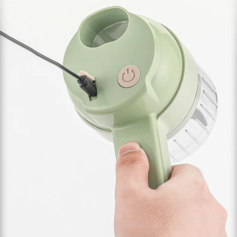 가정용 야채 다지기 1개 다기능 충전식 마늘 다지기 조리기 필러 브러시 접시 거품기 핸드헬드 조리기