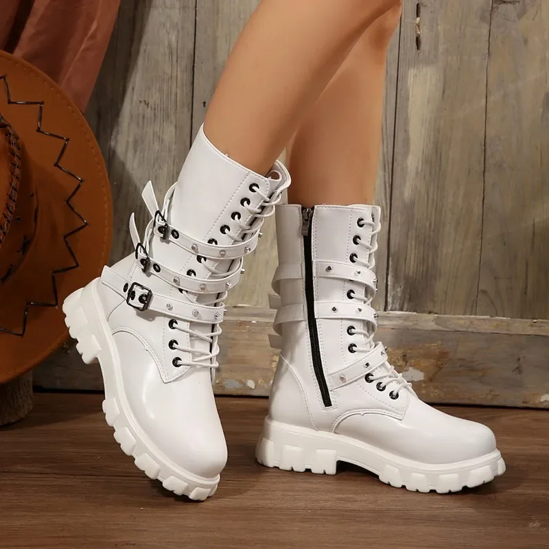 Padded thickened cotton boots female fashion winter explosion models cold protection warm thick bottom trend snow boots female