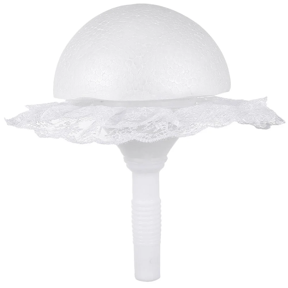 Wedding Bouquet Holder Bridal Floral Handle Foam Hemisphere Fresh Flowers Supply White Bride