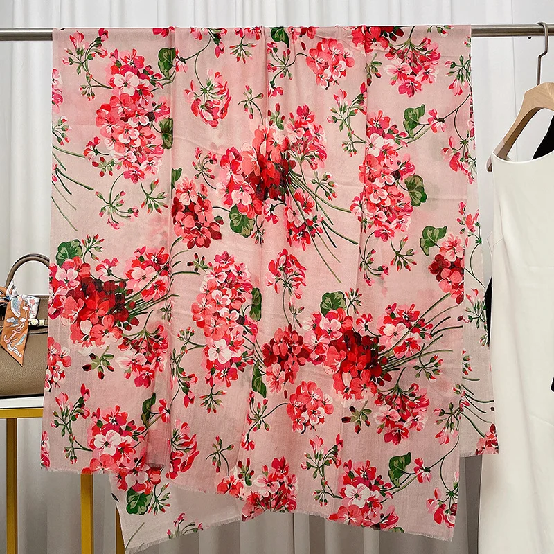 

Pure Cashmere Long Tassels Scarf Women Ring Pashmina Scarves Foulard Femme Bag Head Decoration Winter Accessories Mother Gift