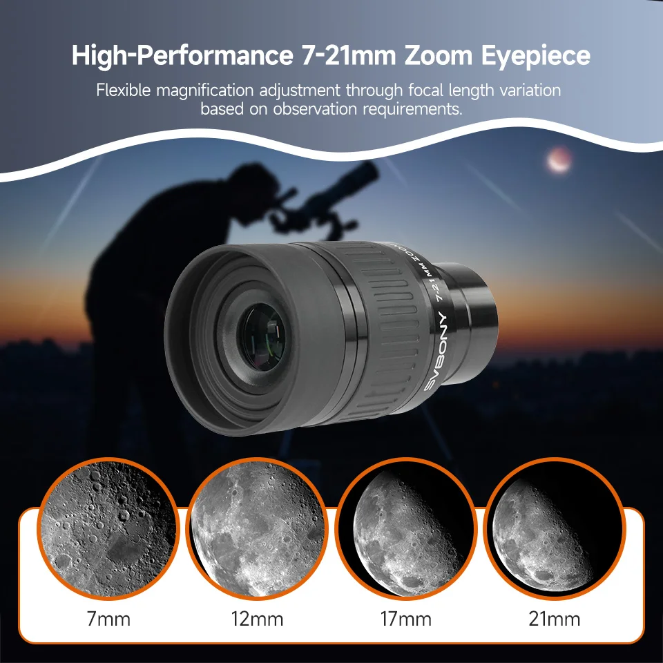 Svbony SV233 1,25-Zoll-Okular Achtteiliges Teleskop-Zubehörset für Astronomische Planetenbeobachtung – Detail 30