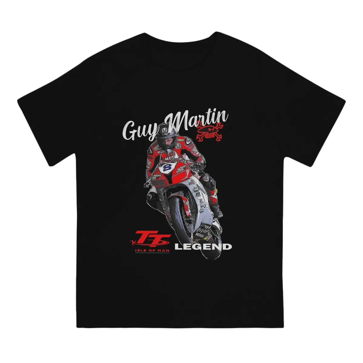 Vintage Guy Martin Tt Legend Gift T-Shirt for Men O Neck 100% Cotton T Shirt Motorcycles Short Sleeve Tees 4XL 5XL 6XL Tops