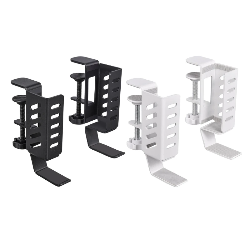 

E41W Laptop Holder Desk Side Storage Office Desk Organisers Side Storage Under Desk PC Holder Hanging Desk Organisers