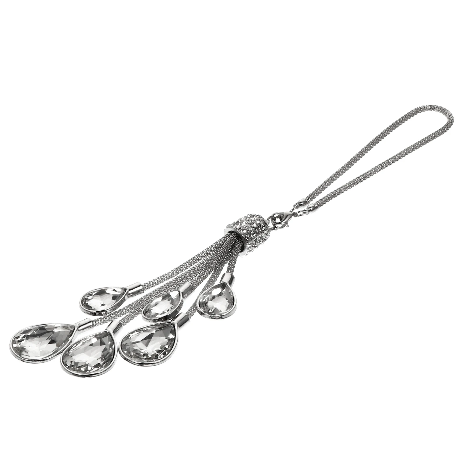 

Rearview Mirror Pendant Crystal Zinc Alloy Car Hanging Decor Tassel Adornment for Bag Home Auto Interior nament Practical