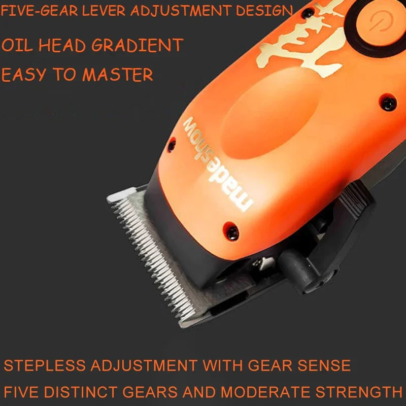 Madeshow M15 Professional Hair Clipper 6800 RPM Barber Haircutting Machine, Washable Blades, Salon and Home Use view 2