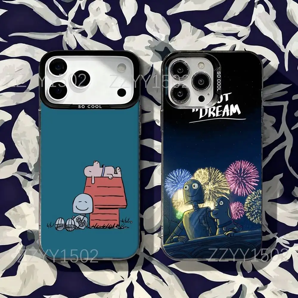 

Cartoon R-RobotS D-DreamsS Phone Case For iPhone 17,16,15,14,13,12,X,8,Pro,Max,Plus,SE4,Air,Mini HD Black IMD Matte