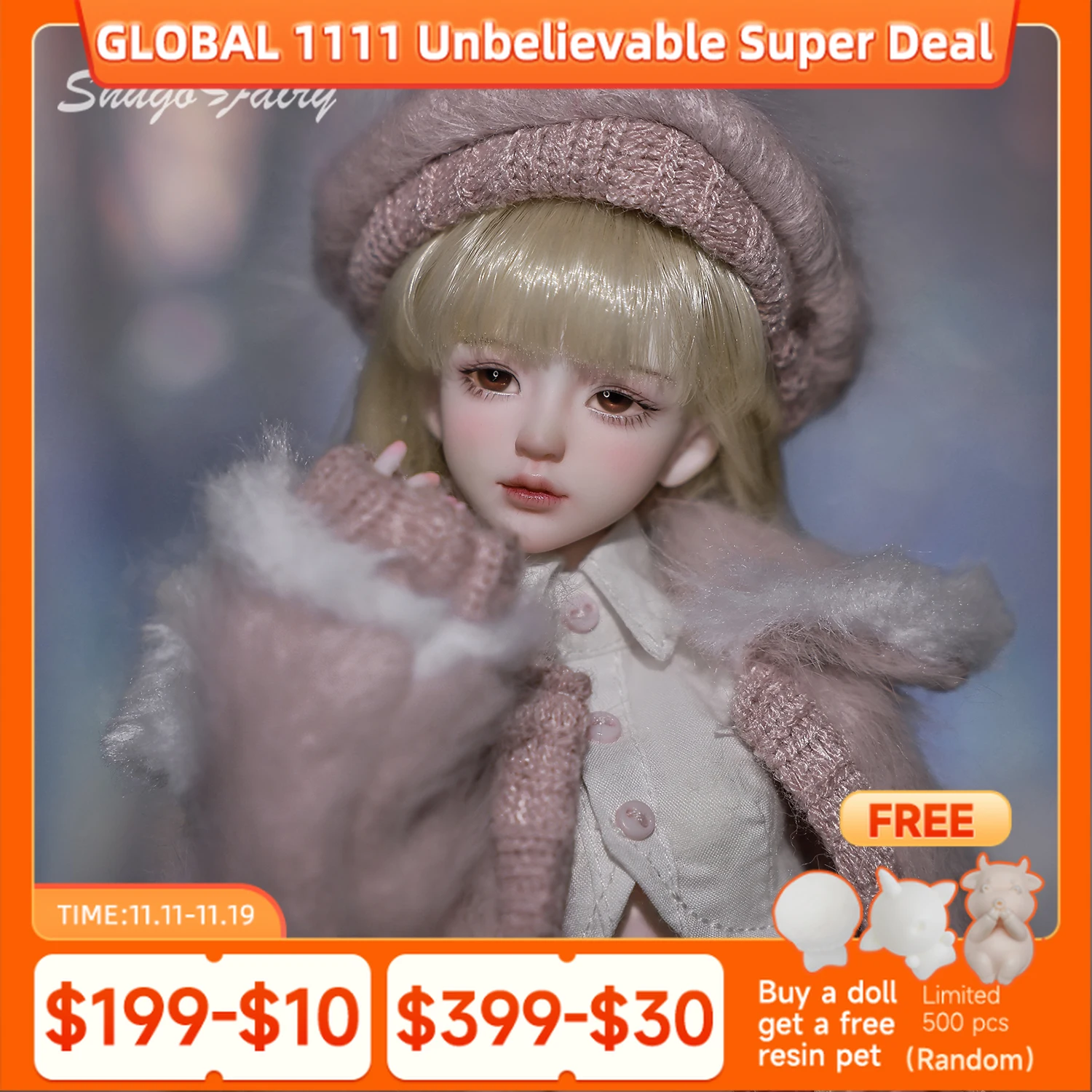 

Shuga Fairy Bjd Aurola BJD кукла 1/6 Yingli Body подвижный шарнир полный комплект модные школьные игрушки флисовая куртка для женских кукол