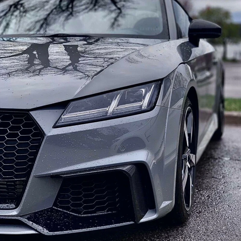 

For 15-19 Audi TTRS MK3 Carbon Fiber Front Bumper Spoiler Fog splitter
