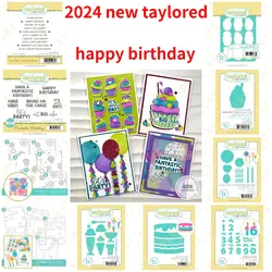 Happy Birthday Party Cakes New Metal Cutting Dies Stamps Stencils Scrapbooking Make Photo Album Card Diy Paper Embossing Craft