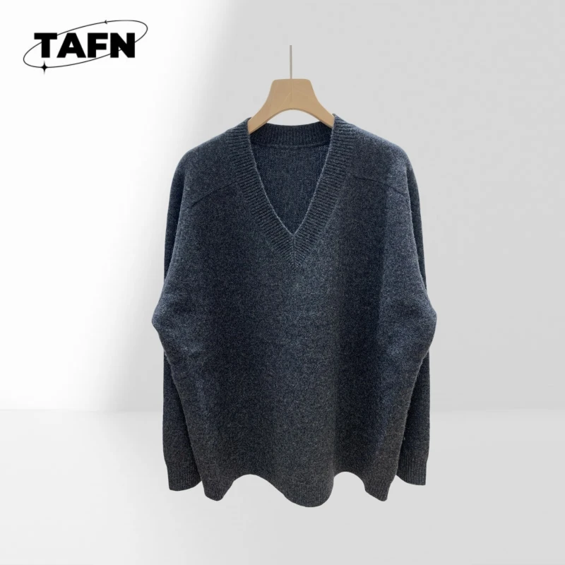 Pullover aus 100 % Premium-Wolle für Damen, bequem und warm für Herbst und Winter, stilvoll und bequem für den Winter AK1135