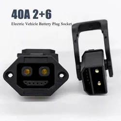 40A 2+6 Lithium Battery Plug Socket Electric Vehicle Battery Exchange Cabinet Dedicated Plug High Current 6+2 Charging Connector