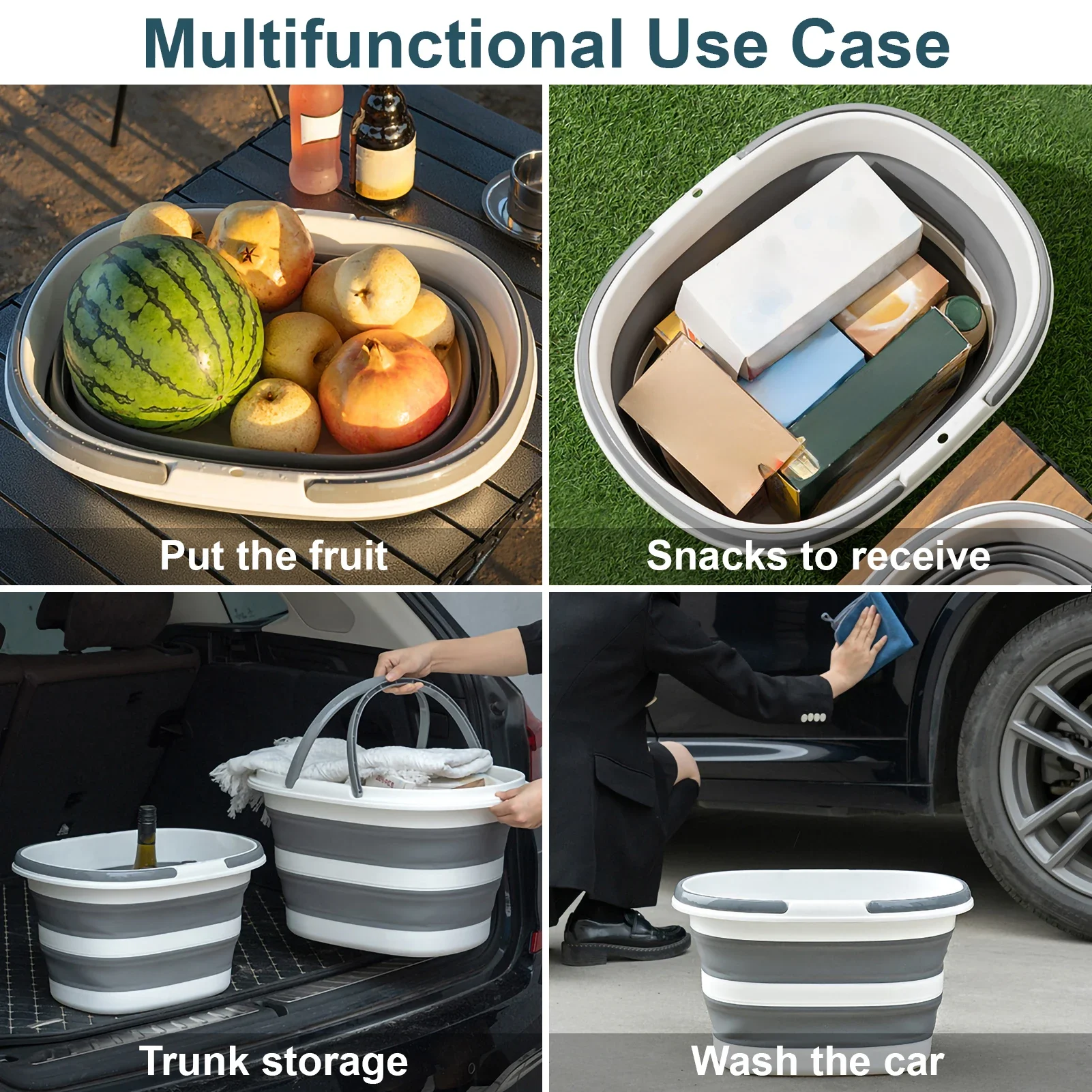 16L Folding Storage Basket Organizers Portable Laundry Basket Home Organizer Car Outdoor Storage Box Baskets Picnic Folding Box