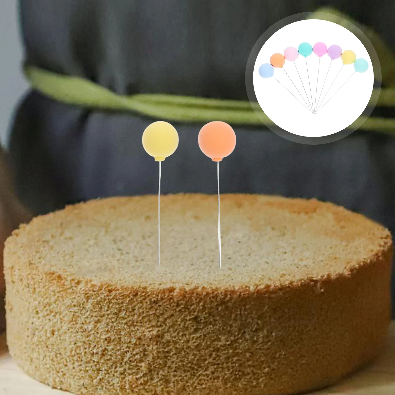 16 Stück Kuchendekorationskugeln Ton Ballon Topper für Mädchen Geburtstag Party Cupcake Babyparty Pastell Regenbogen Bunte Lebensmitteldekoration