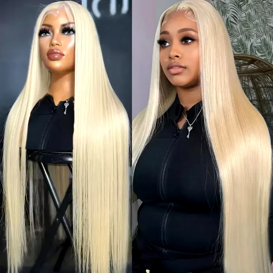 250 Density Brazilian Blonde 613 40 Inch Bone Straight Human Hair Wigs 13x6 Lace Frontal Wig 13x4 Lace Front Wig for Black Women