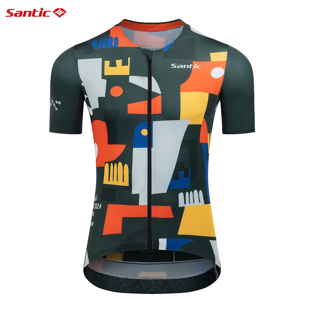 

Santic Summer Men Cycling Jerseys Short-sleeved Cycling jersey Clothing Bike Shirt MTB T-shirts Quick Dry