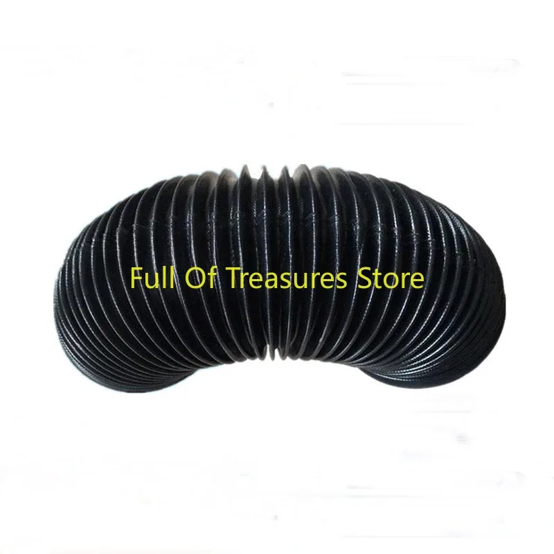 1PC 50x500x76mm 50mm Inner Dia Black Rubber Corrugated Sleeve Flexible Moulded Bellows Max Length 500mm