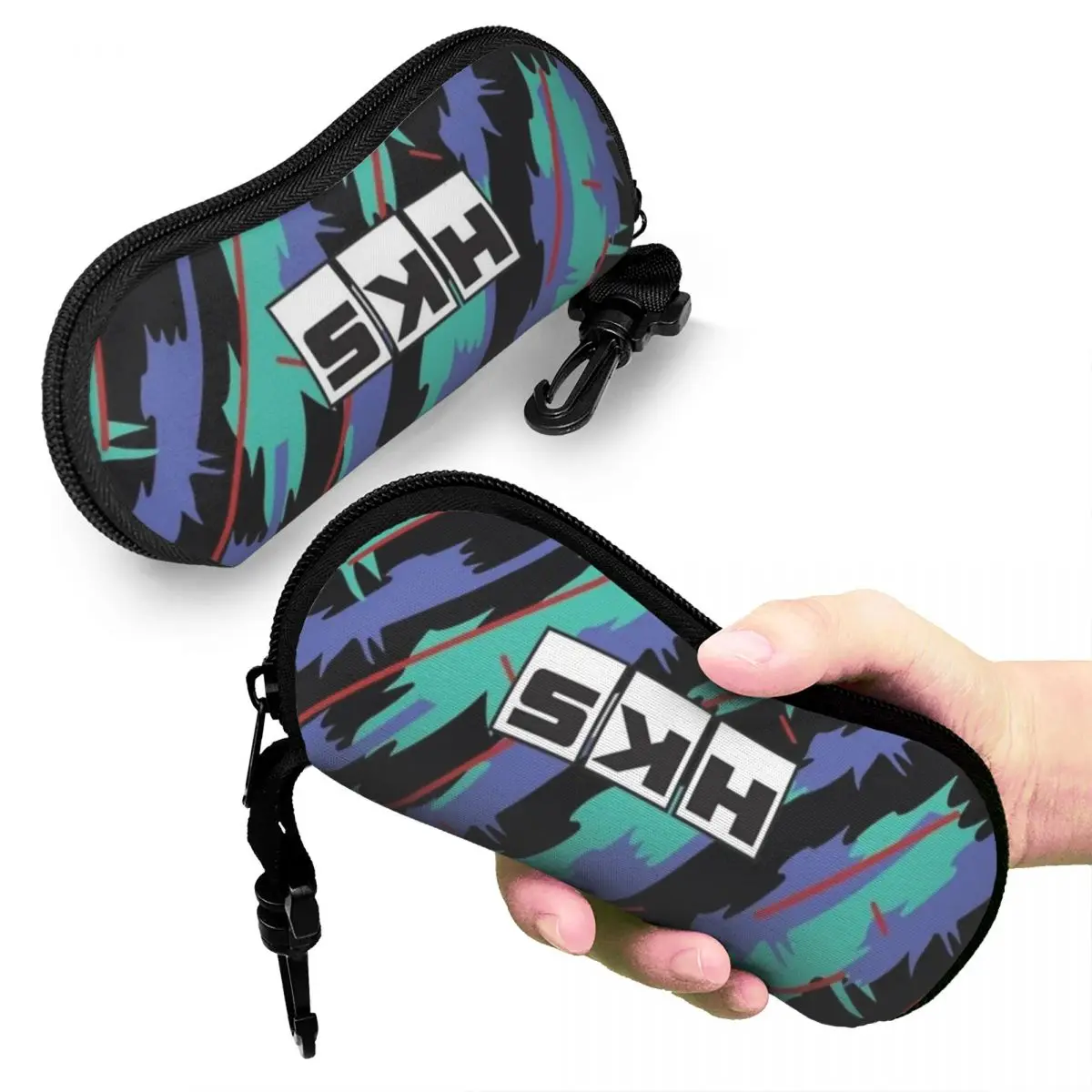 

HKS Shell Glasses Case Protective Sunglasses Box Women Men Soft Eyeglass Bag Pouch