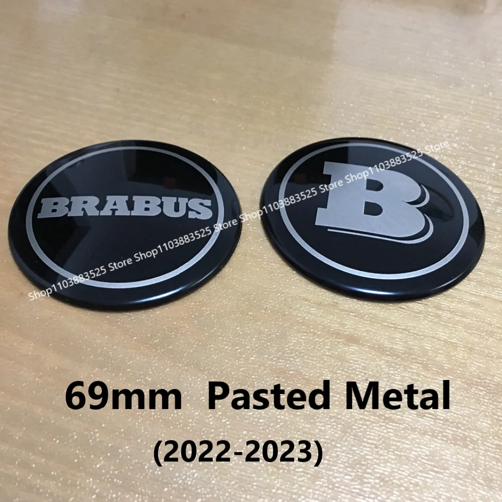 1 Uds. Accesorios de modificación de insignia de emblema de bocina de volante de Metal pegado de 69mm para BRABUS smart # 1 hashtag inteligente con un logotipo B
