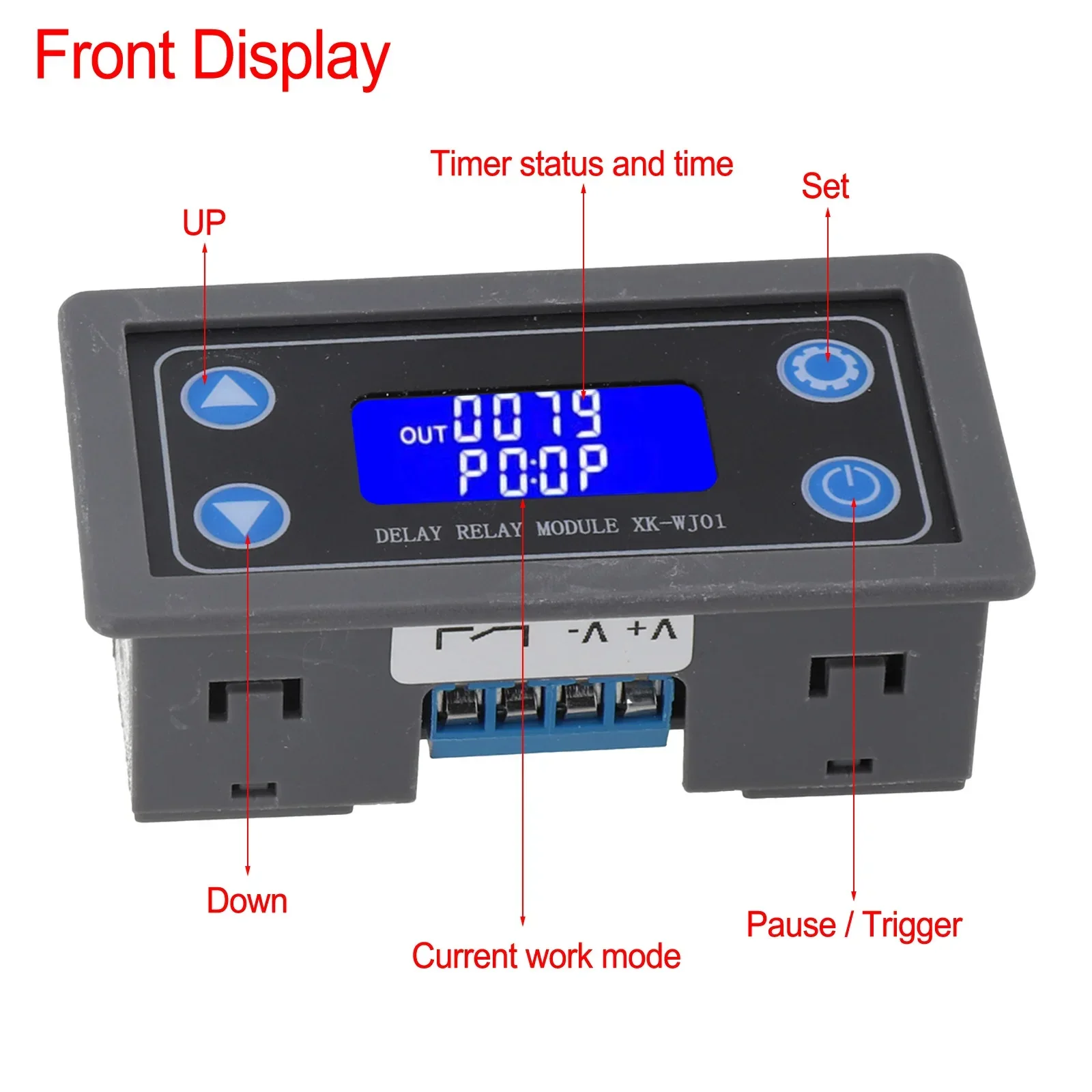 1pcs DC 12V 24V AC 110V-220V Microcomputer Time Controller Programmable Digital Timer Delay Switch Relay Module LCD Timing Relay