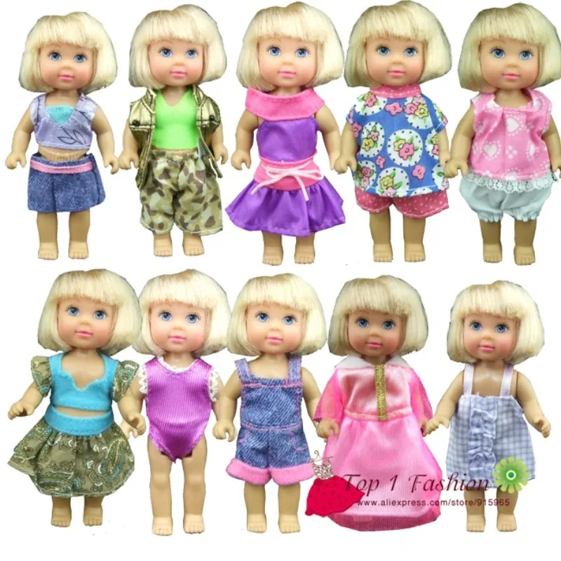 

New arrvial wholesales 10pcs/lot clothes and dress for mini kelly simba barbie doll