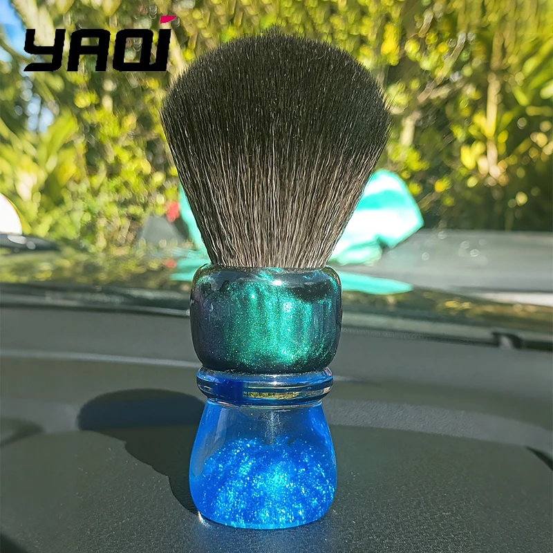 2026 Shaving Brush Flash Sale YAQI OCEAN 28mm Synthetic Hair Resin Handle Men Must Have Wet Shaving Brush