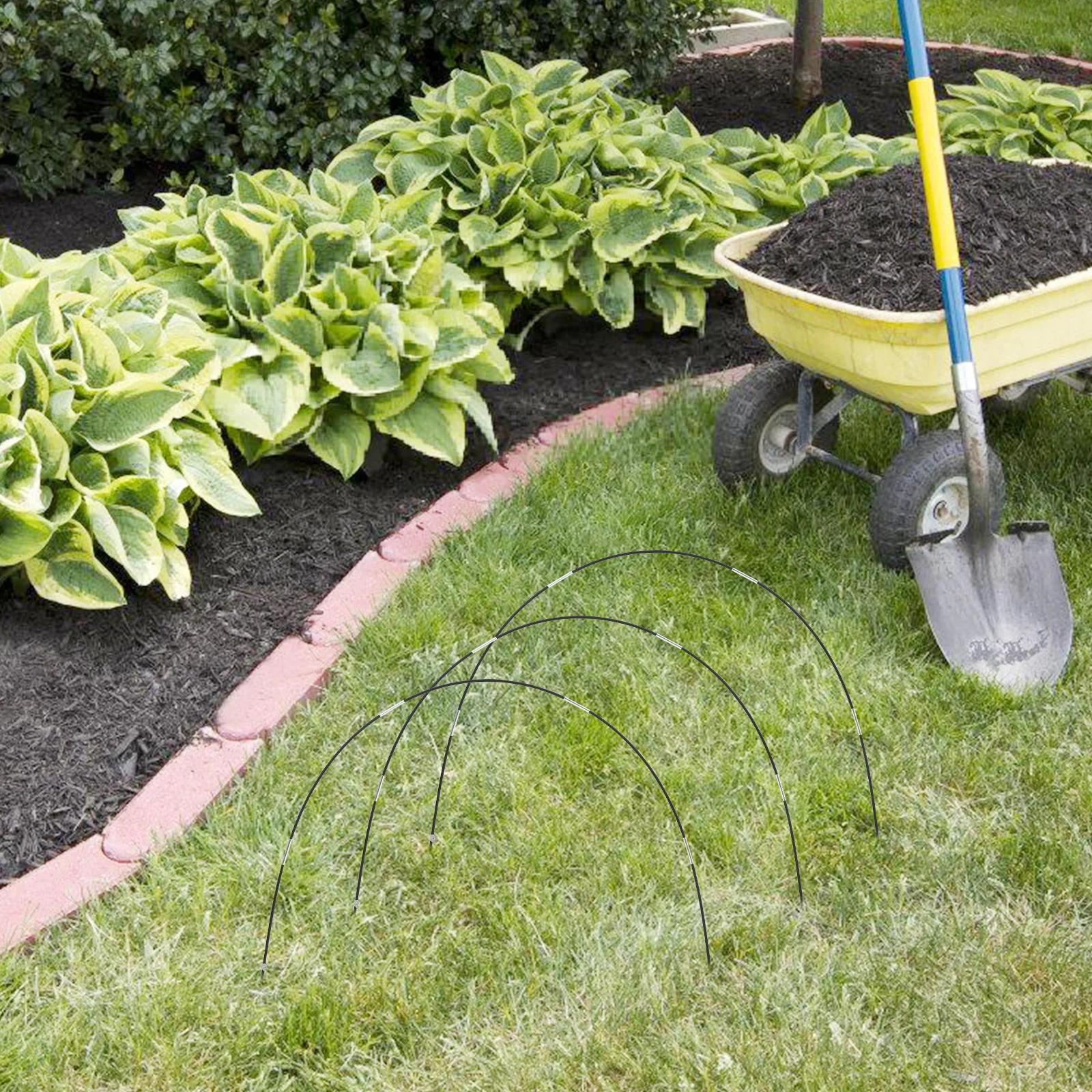 

Plant Protection Hoops Greenhouse Support Frame For Garden Row Cover Raised Bed Fiberglass Stakes Grow Tunnel Garden