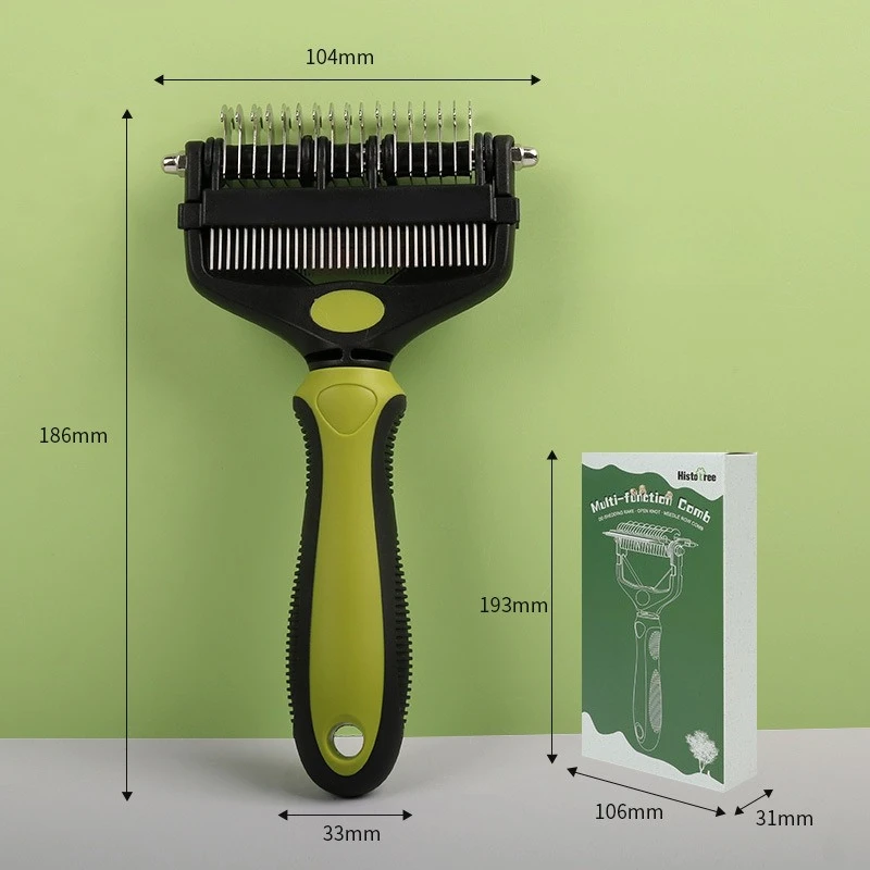 Pet comb dog hair comb 3-in-1 open knot comb cat comb foldable hair knife comb dog hair comb dog brush pet hair remover