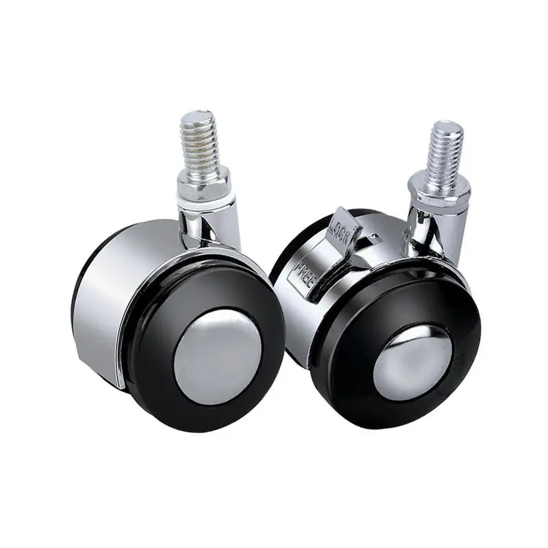 

4 Pcs 1.5-inch Zinc Alloy Casters - Universal Swivel Wheels With Brake For Furniture, Cabinets, Appliances & Flatbed Carts