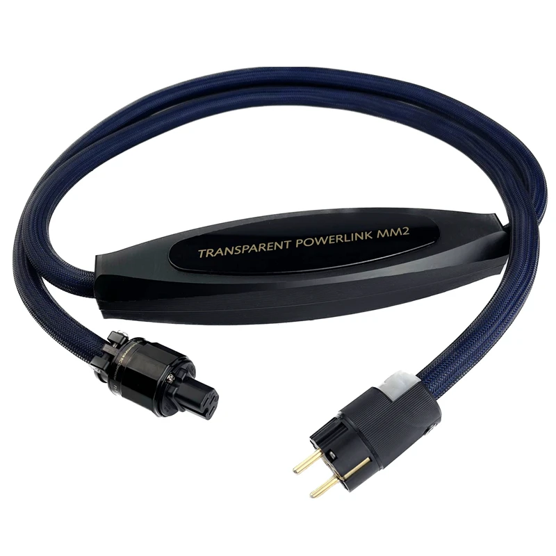 DHL free delivery Audiophile AC Power Cable TRANSPARENT POWERLINK MM2 HiFi Audio Cord EU & US Plug