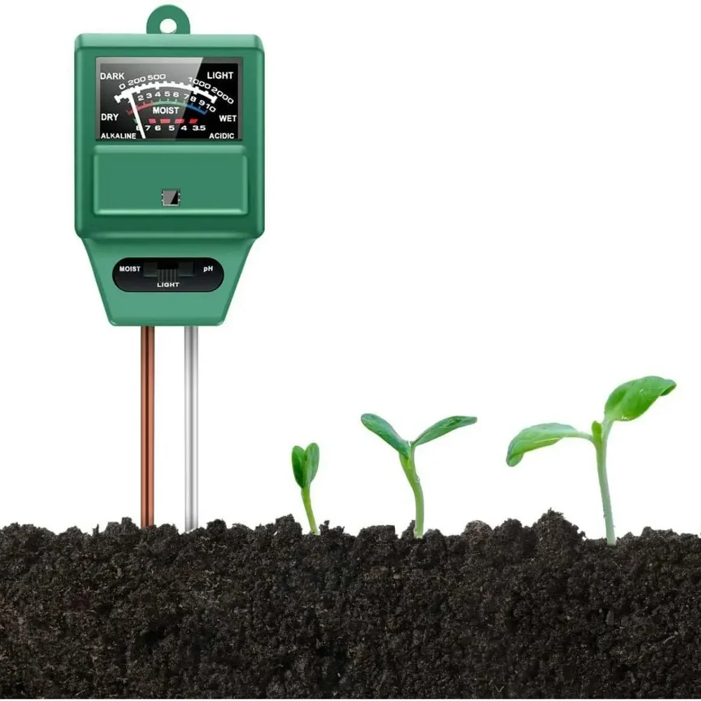 3 in 1 Soil Moisture Tester Garden Hygrometer Soil PH Tester Plant Fertile Measure Device Acidity Meter For Garden Plant Tool