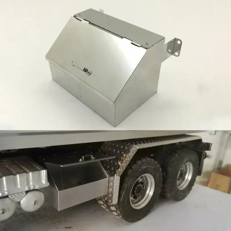 Metal Tool Box for 1/14 Tamiya RC Truck Trailer Tipper Scania 770S MAN Benz Actros 3363 Volvo Car Diy Parts