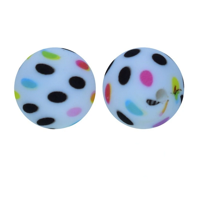 50pcs 15mm Asahi Seashell Pattern Food Grade Silicone Beads DIY Making Bracelet Key Ring Keychain Accessories