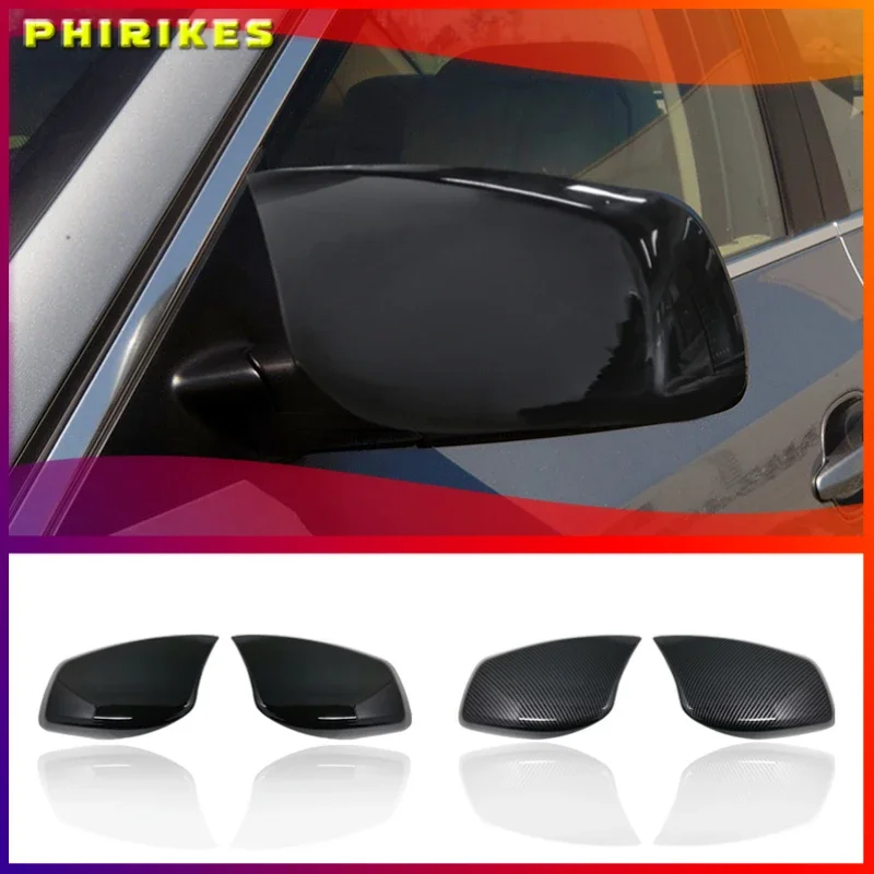 

2pcs Rearview Mirror Cover Carbon Fiber Style CW-BW-M12-RPLMT Fit for BMW E60 E61 E63 E64 2003 2004 2005 2006 2007 2008 ABS