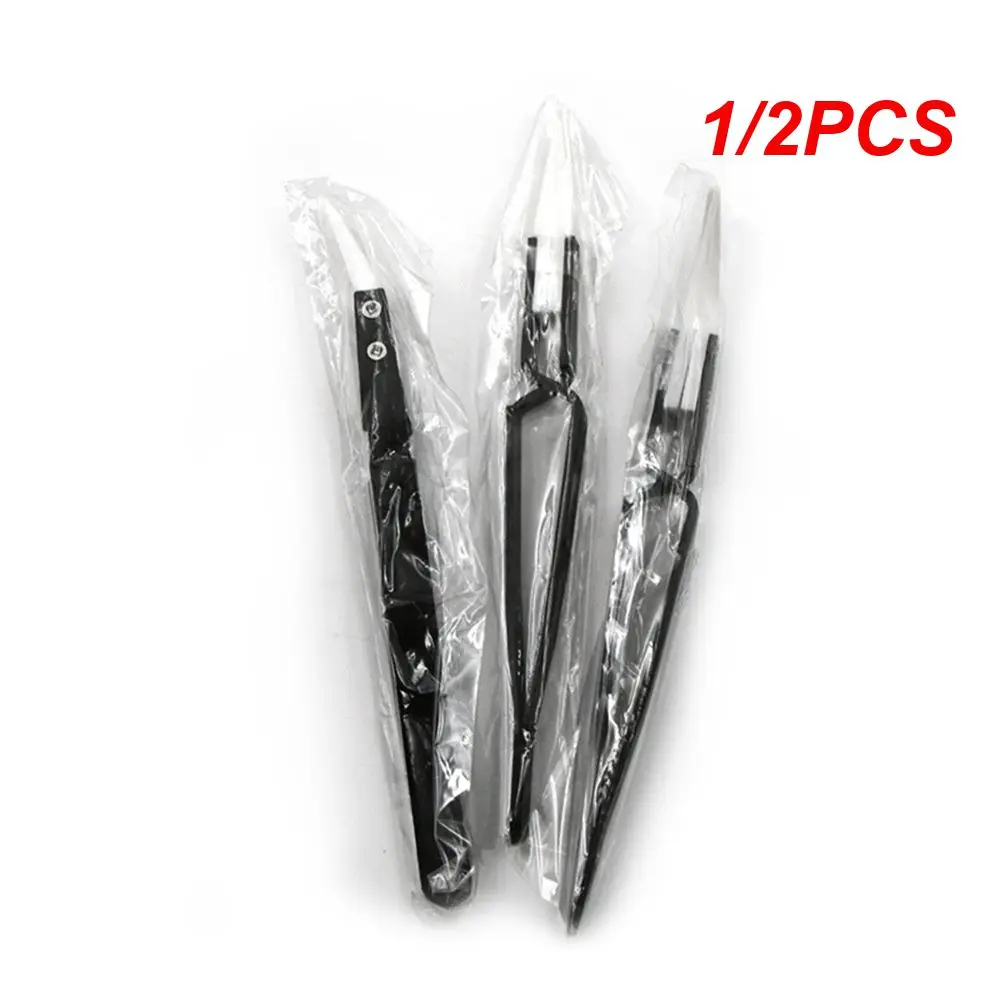 

1/2PCS Anti-Static Ceramic Tweezers Stainless Steel Industrial Ceramic Tweezers Insulated Straight/Curved Tip Black-Whit