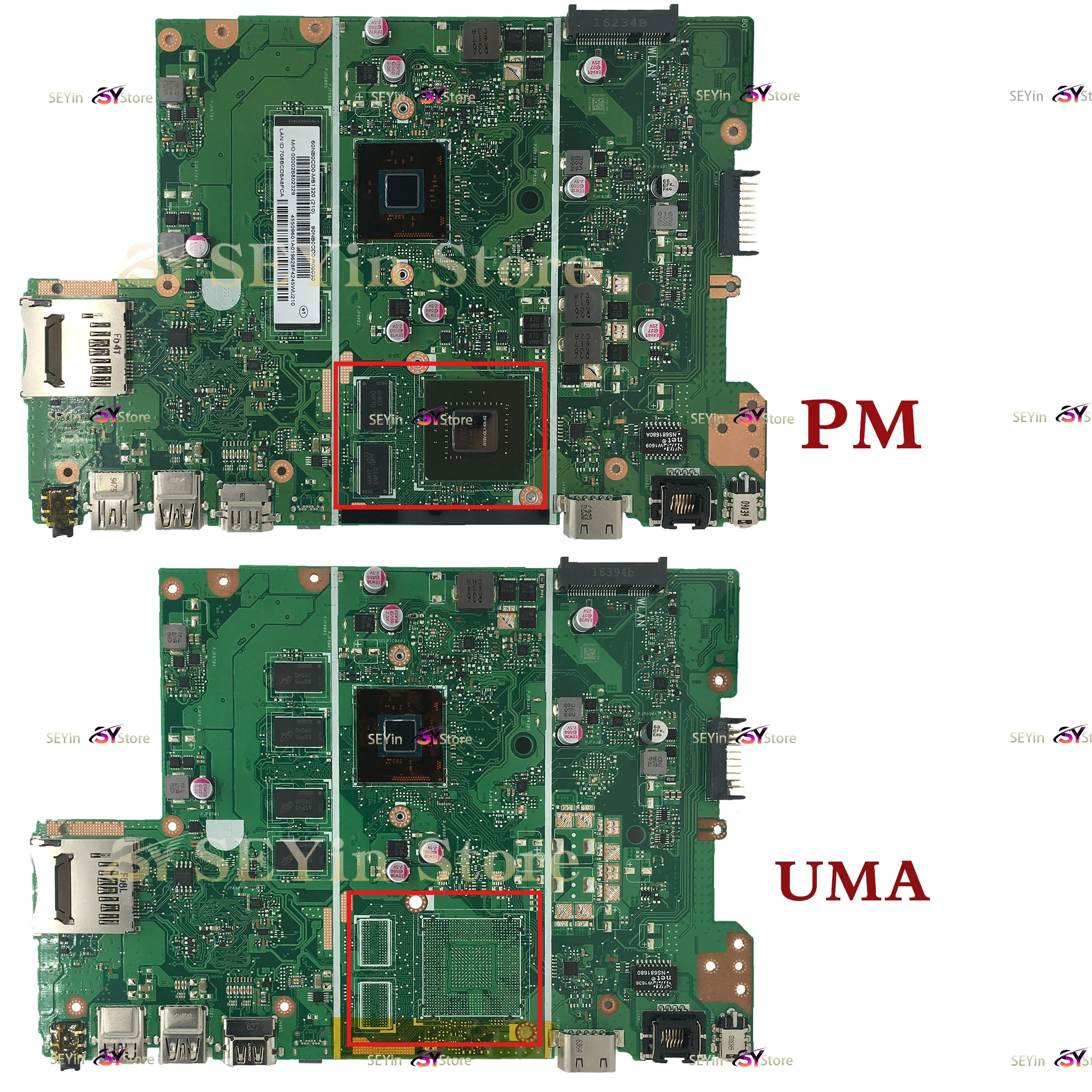 Mainboard For ASUS A441SC A441SA X441SA X441SC F441S X441S A441S Laptop Motherboard N3050/N3060 N3700/N3710 2GB/4GB-RAM