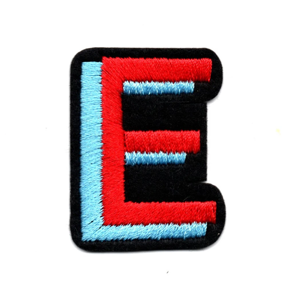 

26pcs DIY Fabric Patches English Letter Shaped Appliques for Clothes Decoration Sewing Iron On Patch Elastic B