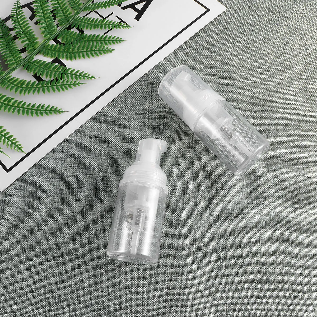

5 pcs 30Ml Foam Bottle Makeup Pump Bubble Maker Transparent Travel Bottles Refillable Leakproof Portable Dispenser Containers