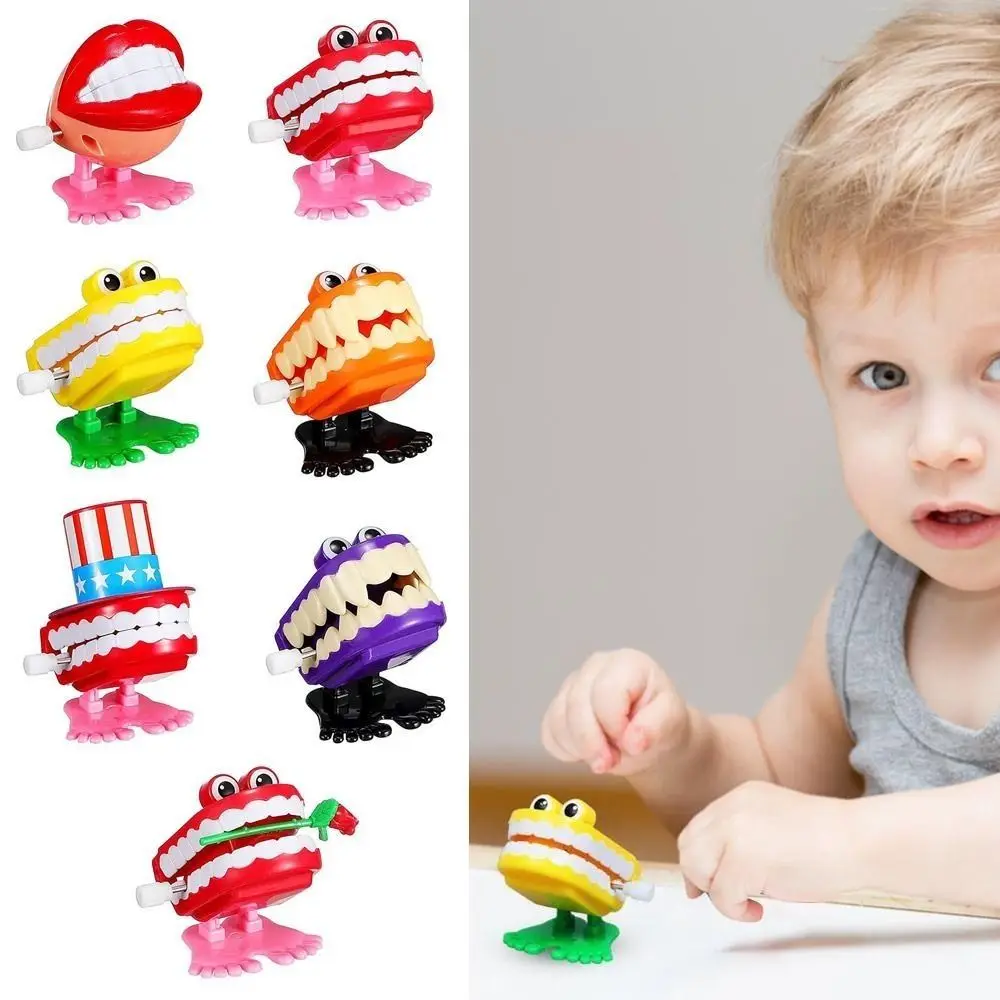Laufspielzeug aus Kunststoff zum Aufziehen, Zahnform, lustiges Zahnspielzeug, niedliches springendes Zähnespielzeug, Weihnachtsgeschenk