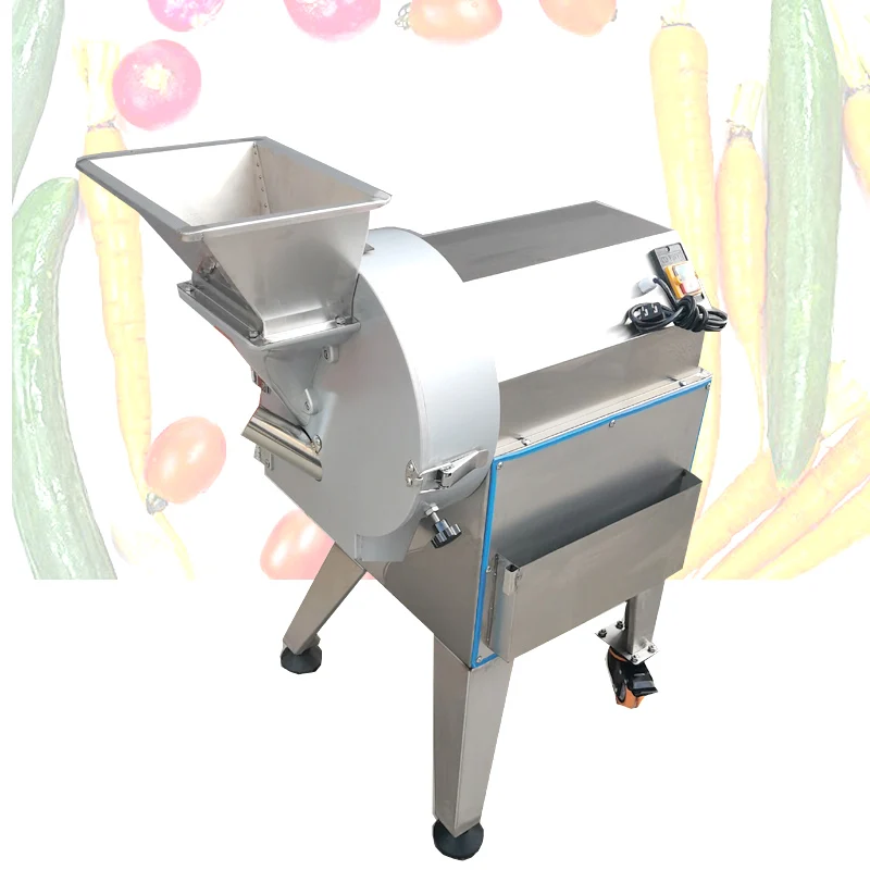 Canteen Electric Vegetable Cutter Wax Gourd Radish Shredding Machine Slicing Dicing Integrated Machine Vegetable Cutting Machine