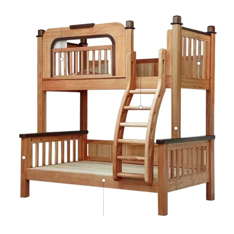 Children's Castle Male Female Bunk Upper and Lower High Guardrail Boy Girl Tree House Bed High Low Mother Bed