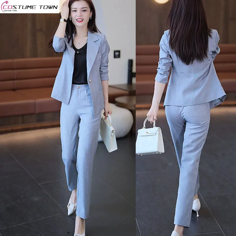 

Women's Suit 2023 Spring And Autumn New Korean Casual Fashion Slim Professional Suit Elegant Women's Two-piece Set