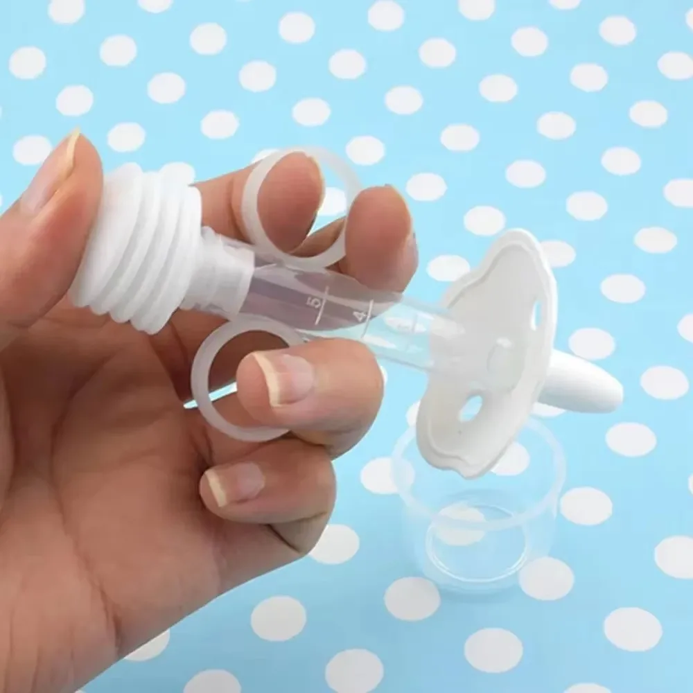 Silicone Baby Feeder Nipple Water Feeder Feeding Choke Proof Dropper Syringe Feed Medication Utensil