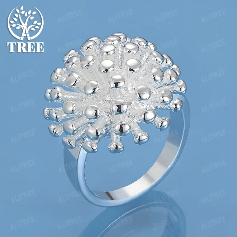 

High Quality 925 Sterling Silver Flower Ring Men Women Birthday Anniversary Party Wedding Ring Fashion Charm Jewelry Accessories
