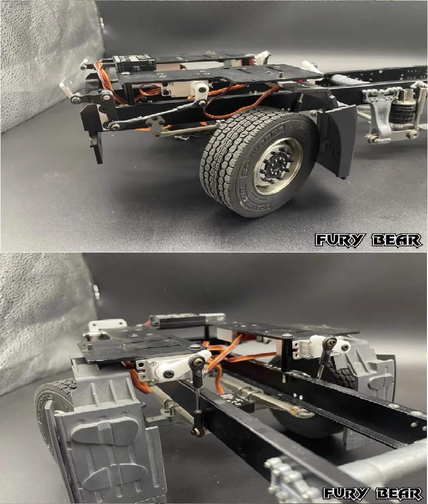 Nooxion Fury Bear für Tamiya 1/14 LKW-Chassis-Federungssystem für Scania für Volvo MAN Actros Arocs – Detail 10