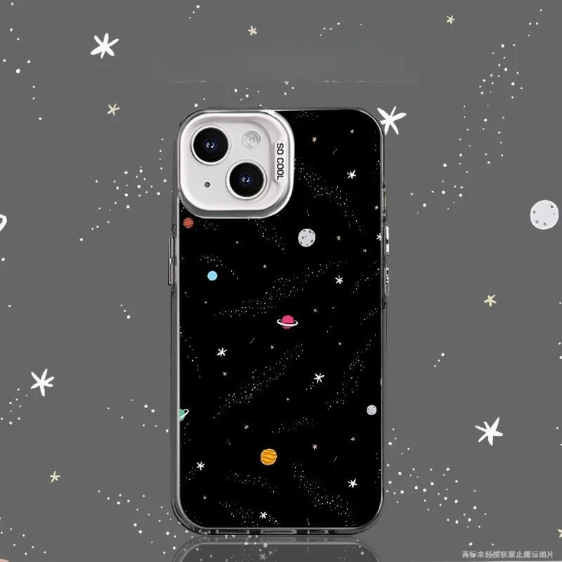 Starry Sky Universe Phone Case for Samsung Galaxy S23 S24 S25 S26 Ultra Plus for iphone 17 16 15 14 13 Pro Max Romantic Cover